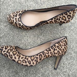 Banana Republic Real Fur Animal Print Heels 7.5M